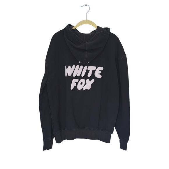 White Fox Offstage Hoodie & Sweatpants 2-Piece Track Set  S/M Black Lounge Cozy - Picture 6 of 15